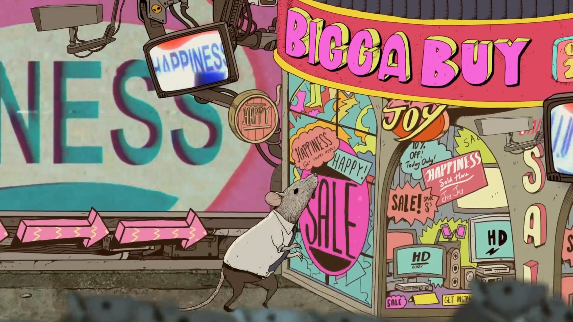 电器正在打折，进入消费，现实中对应了Best Buy