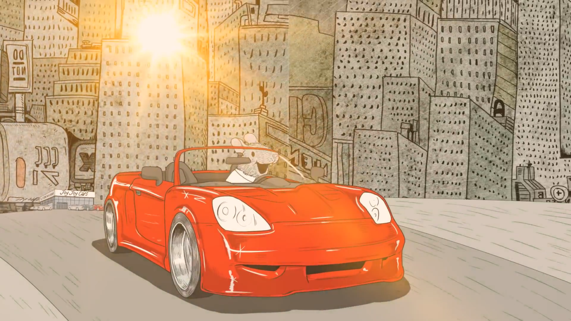 开上了跑车，瞬间满血复活，快乐潇洒