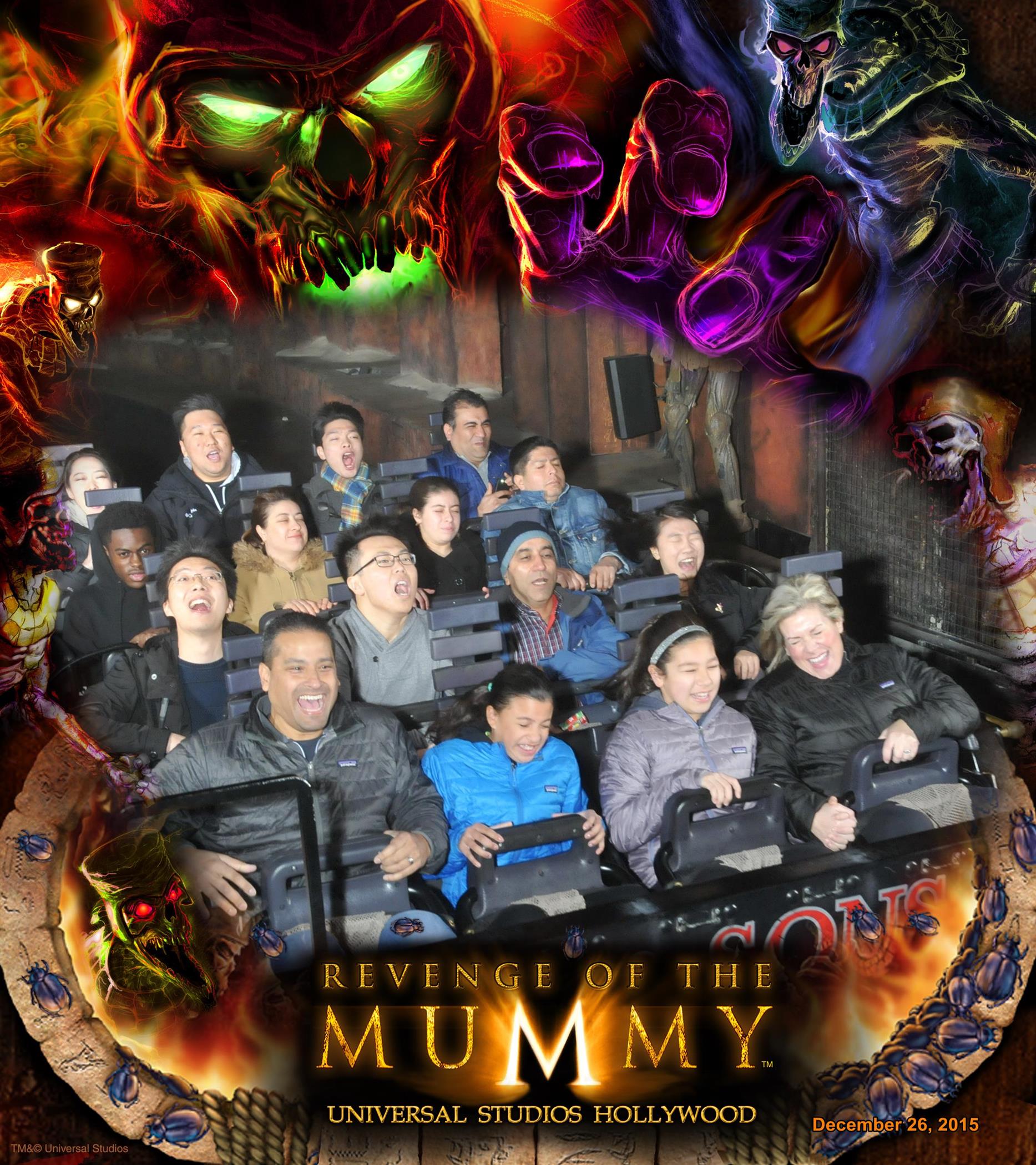 Universal Studios 里的木乃伊归来项目我和男哥的快照