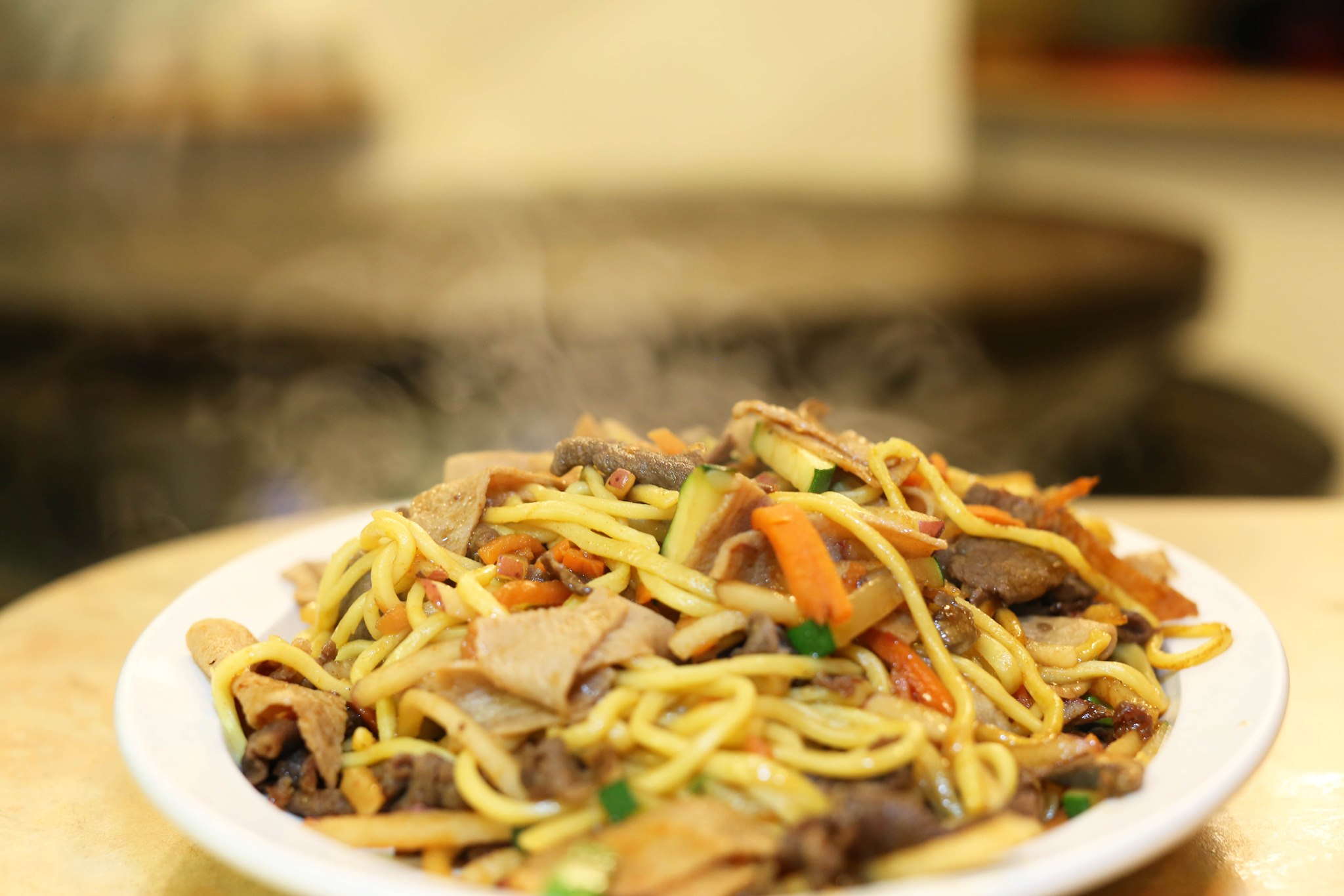 烹饪好的蒙古烤肉