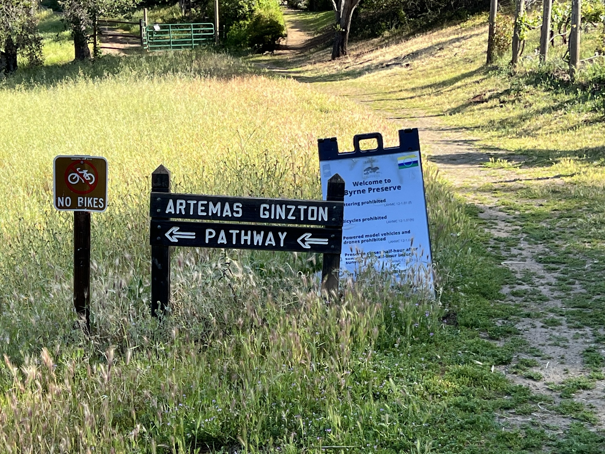 Byrne Preserve 后是 Artemas Ginzton Pathway