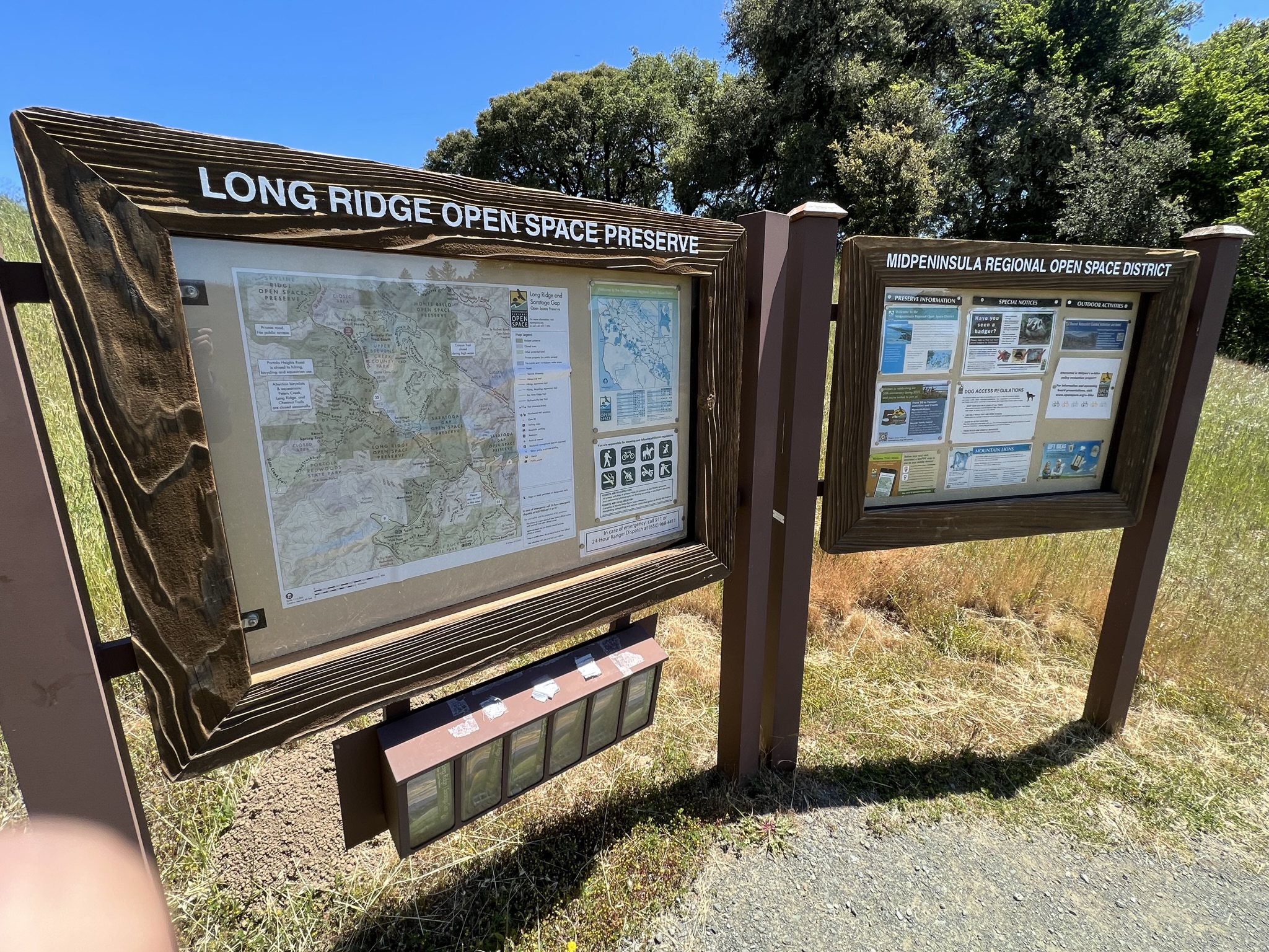 过马路进入 Long Ridge Open Space Preserve 开始返程