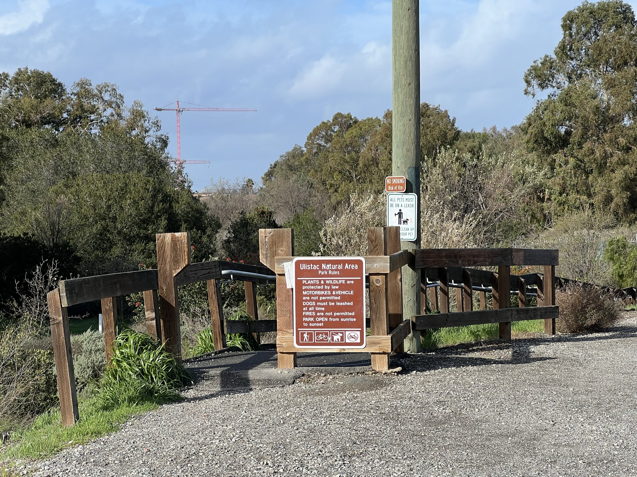 从 Lower Guadalupe River Trail 进入 Ulistac Natural Area