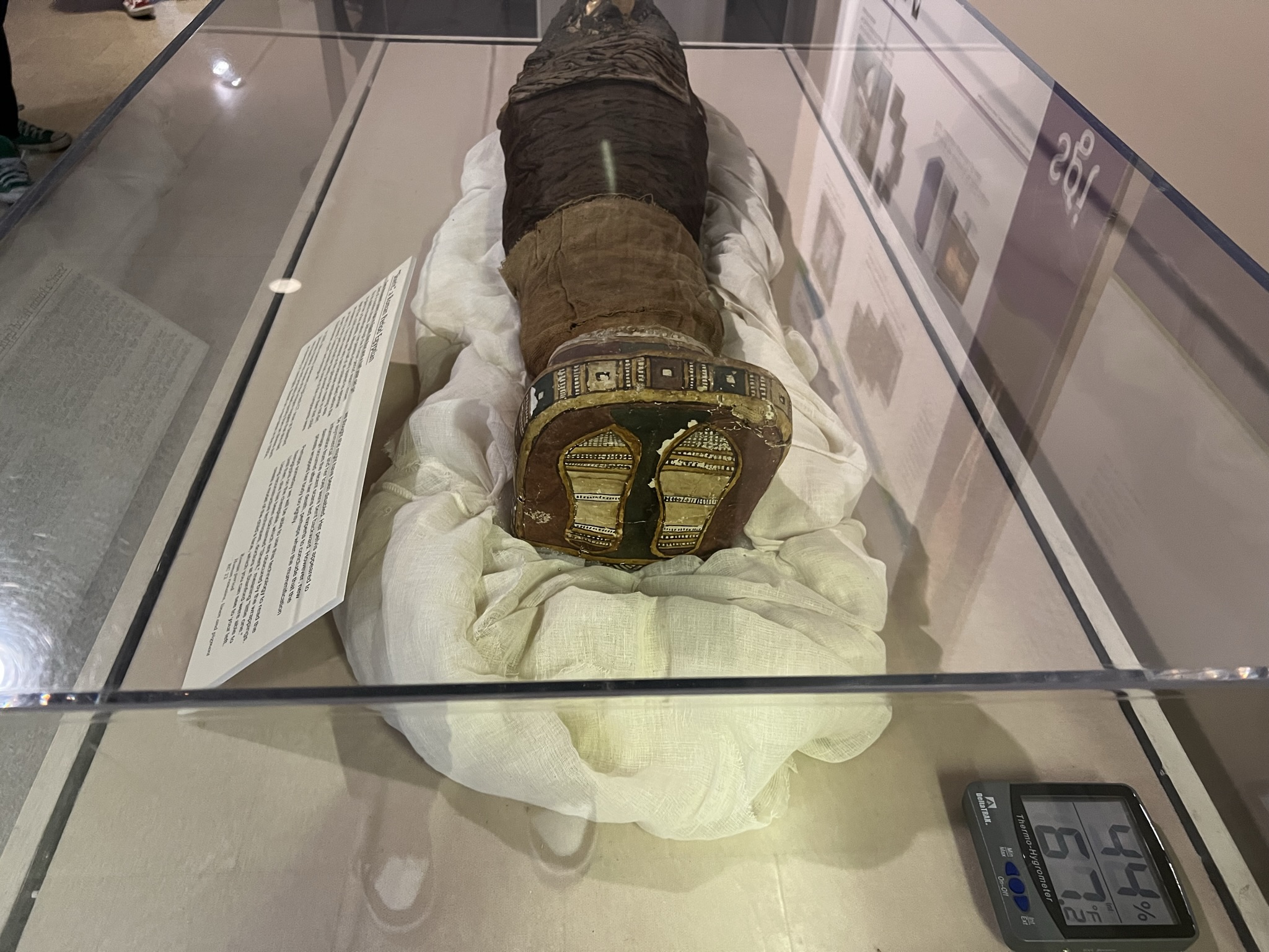 脚上的鞋子也有金箔