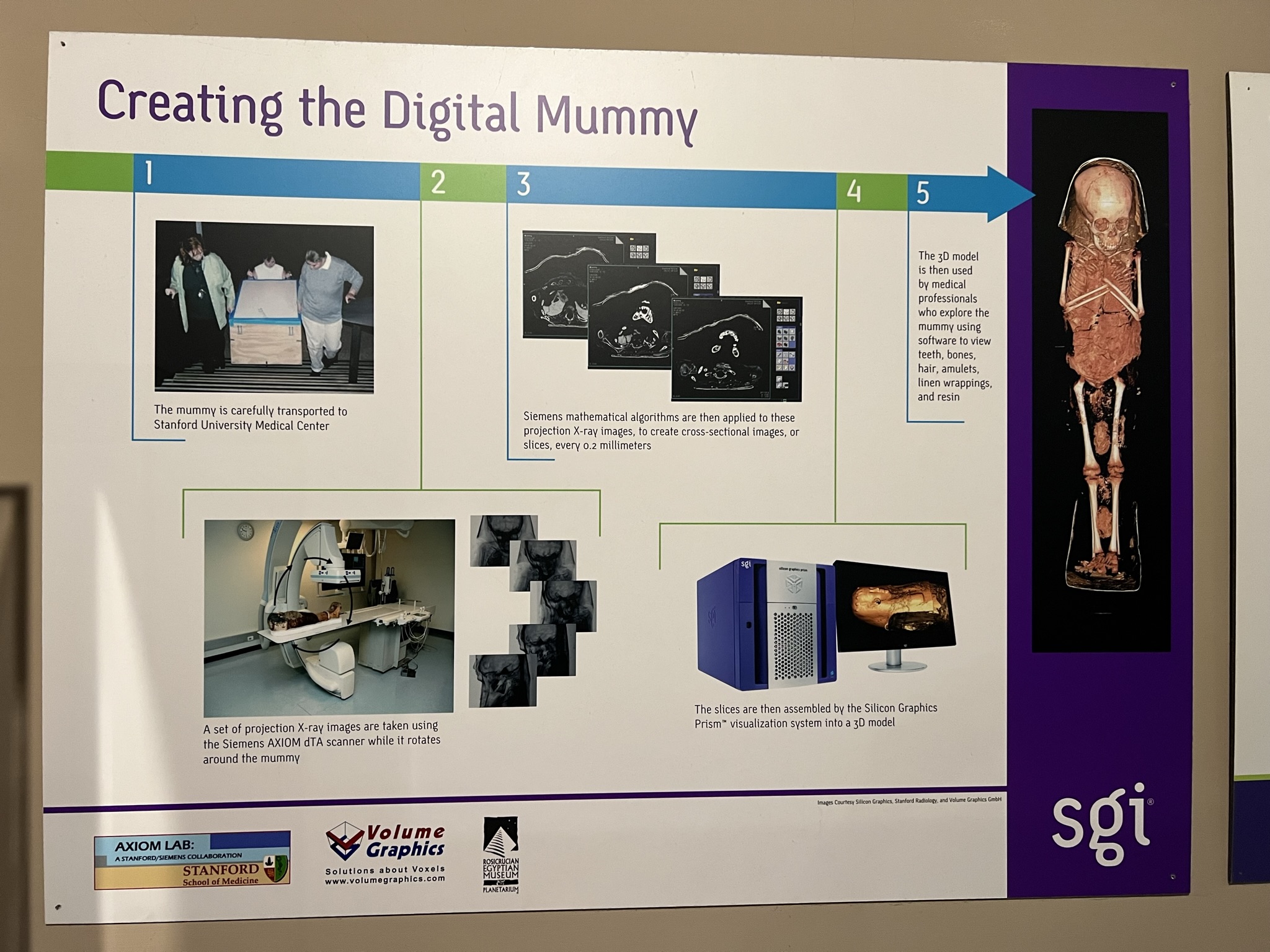 斯坦福大学对木乃伊X光扫描进行三维重建