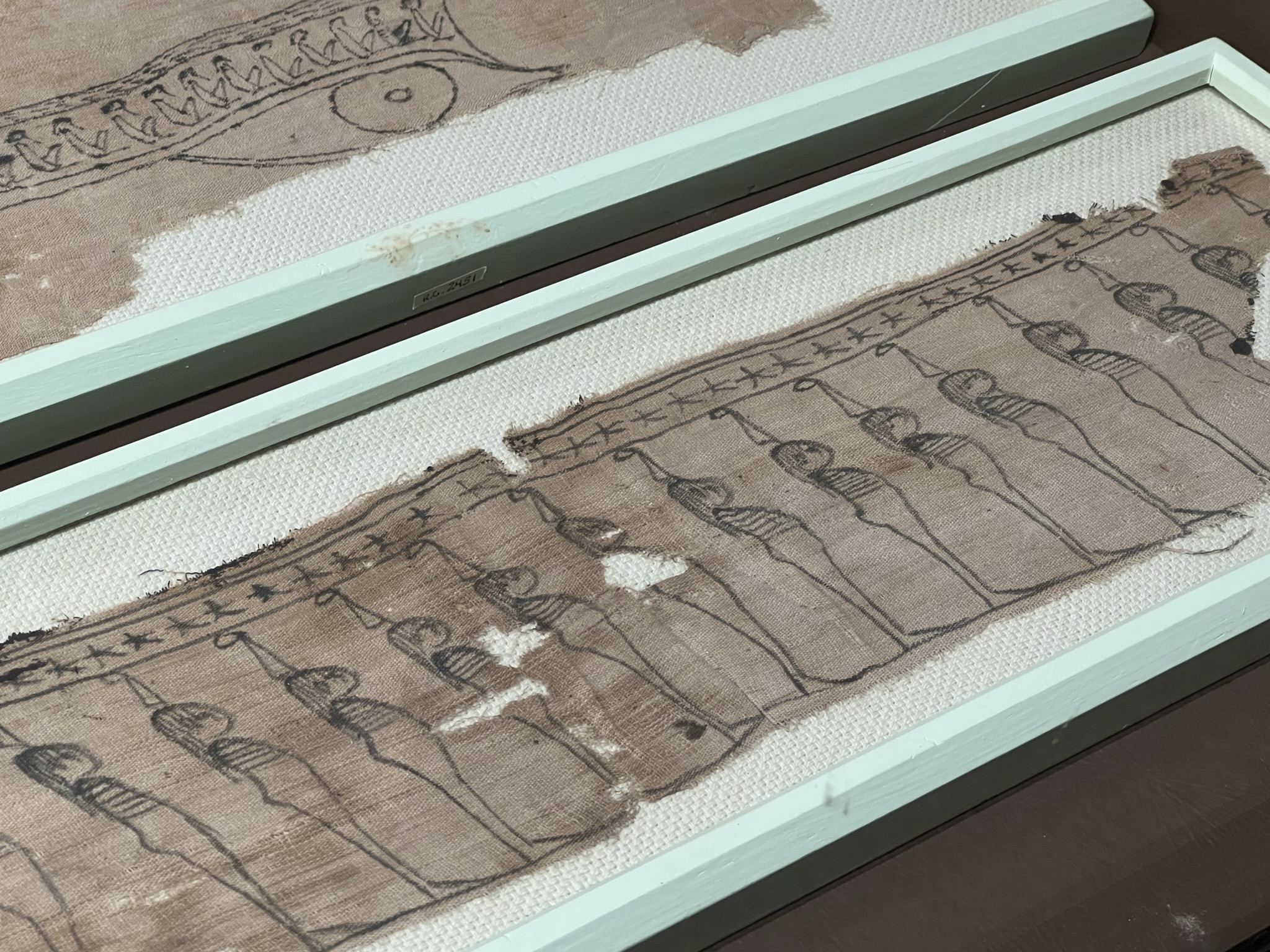 古埃及人在亚麻布上画画