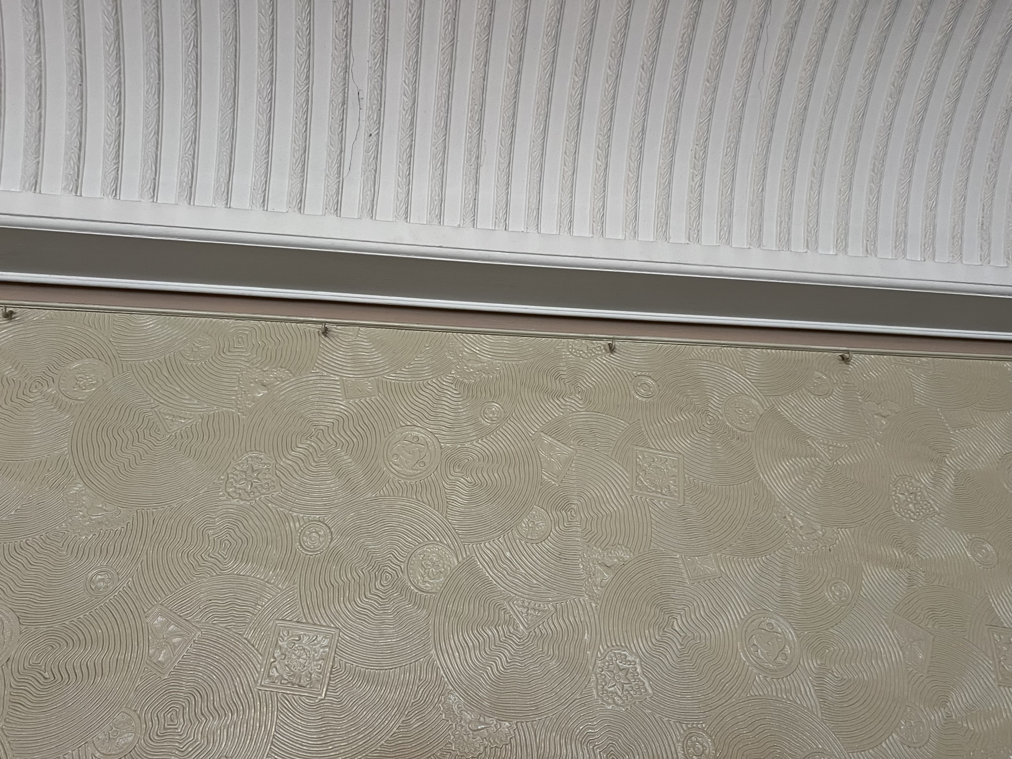 墙上的钩子是当时用来挂保温布的，用于给 Sarah 的卧室保暖