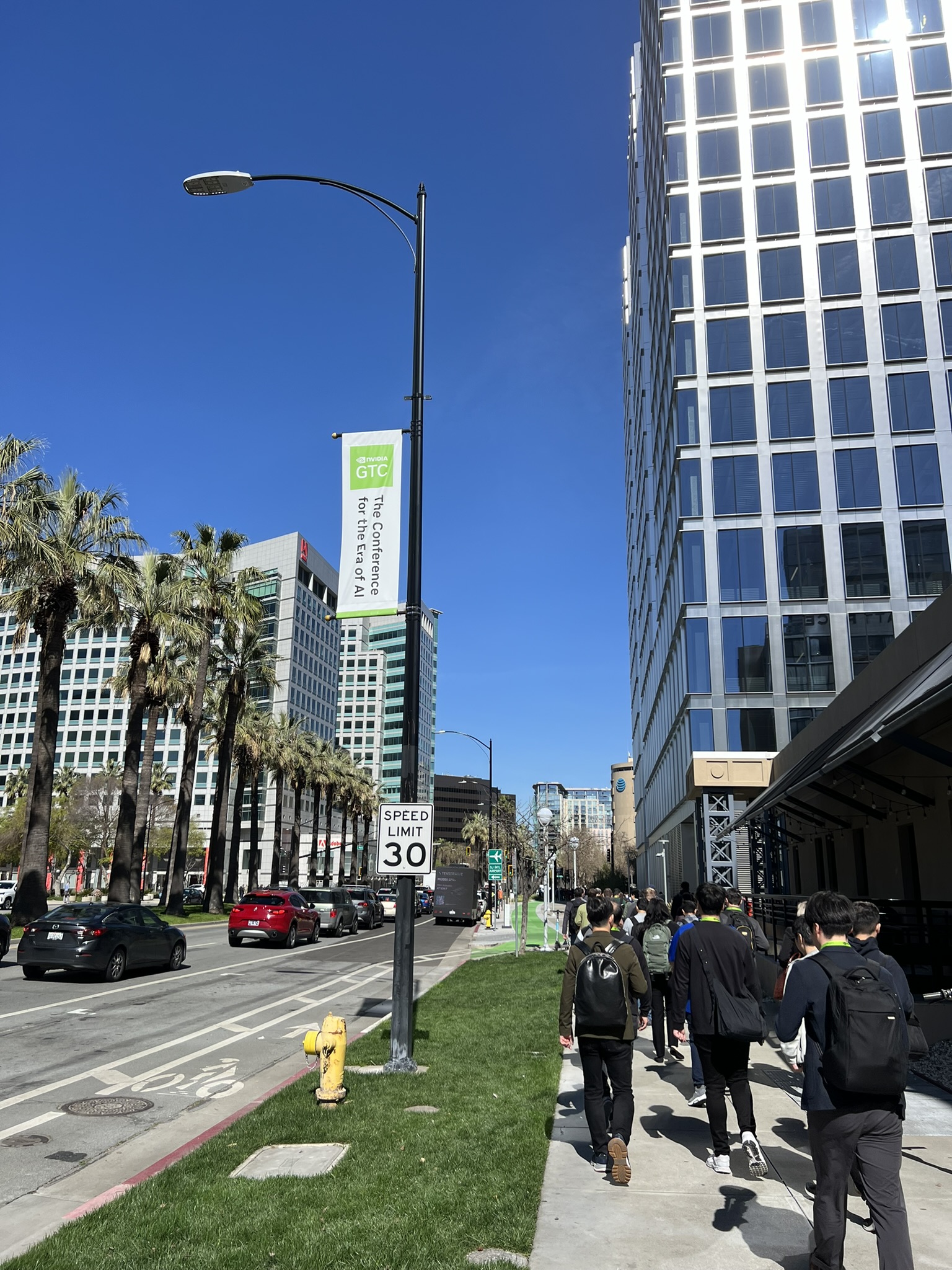 去 SAP Center 的路上